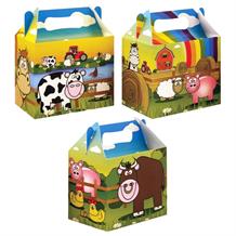 Farm Animal Party Card Favour | Food Box
